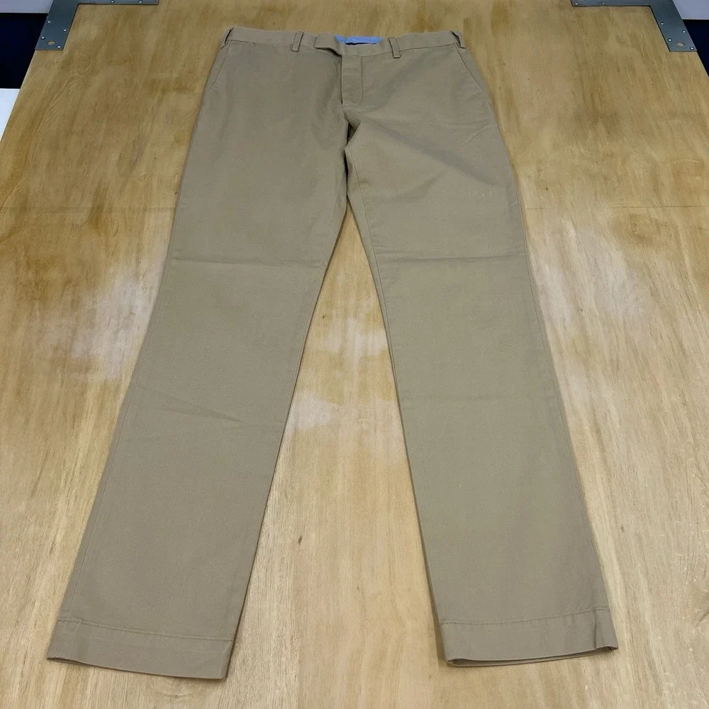 Polo Ralph Lauren Chino Pants Mens 34x34 Slim Fit Cotton Stretch Monument Tan